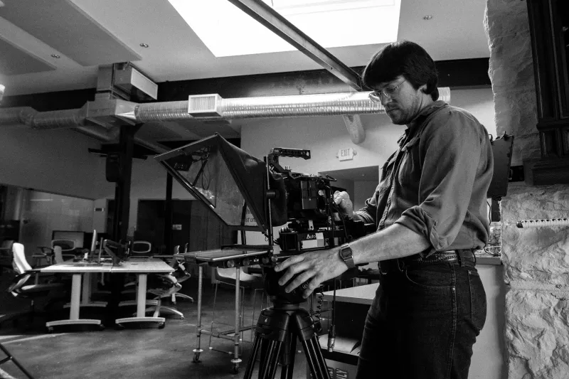 Wide view of a Clix Studios production in the studio