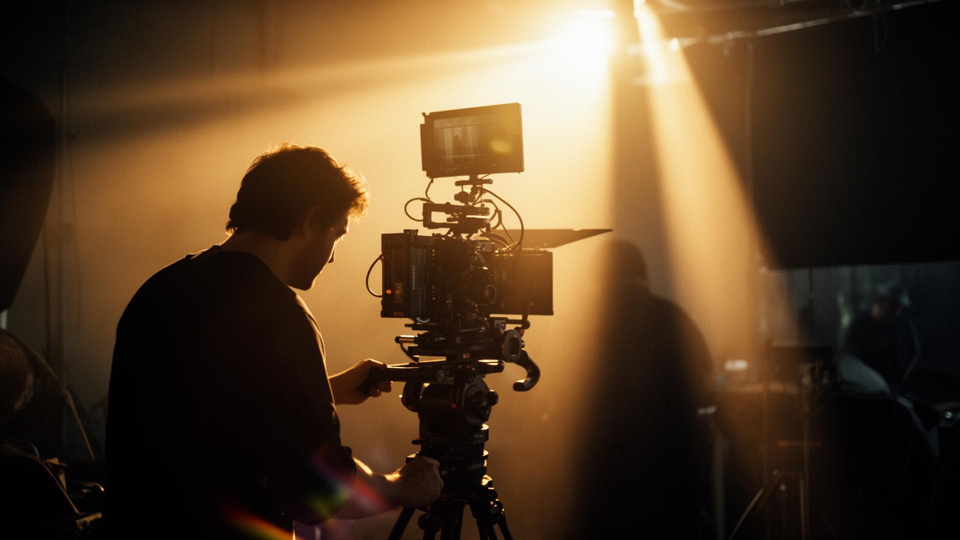 Clix Studios cinematographer operating a cinema camera on set